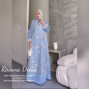 revana dress/dress muslim/dress wanita/dress kondangan/baju muslim/gamis muslim