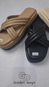 Sendal Wanita Busa Silang Platform Kekinian Trendy Style