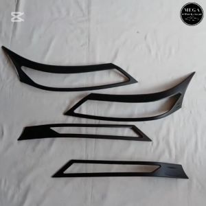 Paket Garnish Cover Lampu Depan Belakang Mobil All New Avanza Xenia 2019 - 2021 Hitam