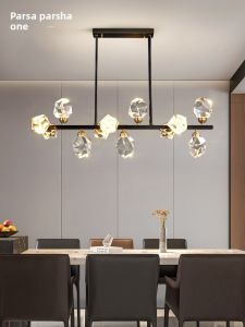 PARSA | Luxurious Full Copper Crystal Dining Pendant Light Bar