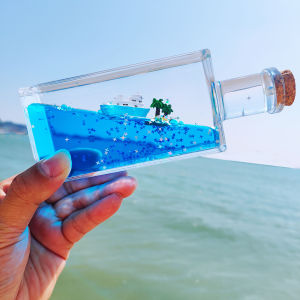 Modern Acrylic Desktop Ornaments Never Sink Cruise Oil Drifting Bottle Anniversaries Birthday Gifts for Men And Women