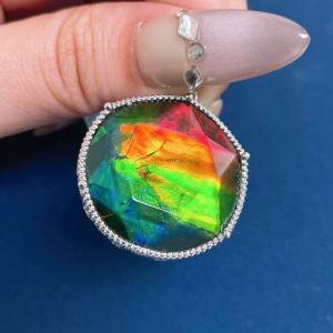 【现货】27mm 斑彩大卫星吊坠 ▪️1号▪️Ammolite Pendant|斑彩能量|招财纳福|提升气场|吸引贵人|收藏珍品|Ammolite Star of David Pendant ▪️27MM