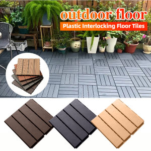 1pcs 30cm*30cm Antisepsis Plastic Interlocking Deck Floor Tile Sticker Waterproof Plastic Composite Interlocking Deck Tiles for Indoor&Outdoor