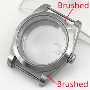 NH35 Case 36mm/39mm Silver Sapphire Glass Polished/Brushed Watch Case Fit NH35 NH36 ETA2824 2836 PT5000 Miyota8215 Movement