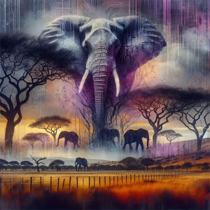 Jigsaw Puzzle Stunning Elephant Portrait With Tree And Sunset Art For Adults Perfect For Family Game Night And Brain Exercise