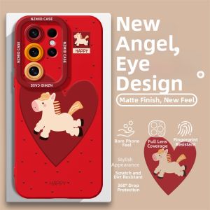 NAZHIMING | Compatible Samsung Series Heart Horsy New Year Edition Phone Case Silicone