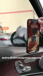 Magnetic Phone Holder - 360° Rotation Adjustable Vacuum Suction Universal Car Mount & Desktop Stand Foldable Multi-Angle Strong