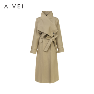 AIVEI | Autumn Star-Style Ladys Power Mid-Length Trench Coat