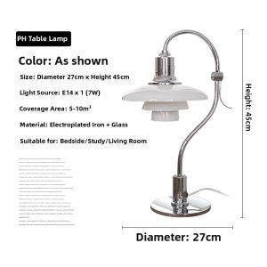 WIMIW | Vintage Designer Minimalist Nordic Table Lamp Silver