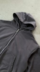 Nhập LAZFASHION88 giảm 20% đơn 149k - Áo Khoác Hoodie DAPPERANDMORE Form Boxy Uniform Zipped Vải Nỉ Chân Cua 100% Cotton 450GSM - Grey