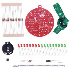 NE555 LED Christmas Tree Decoration with LED Lights Soldering Project DIY Kit Flashing Lights Soldering Practice Board