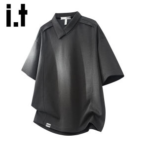 izzue | Decostructed Collar Irregular Design T-Shirt Polo Shirt