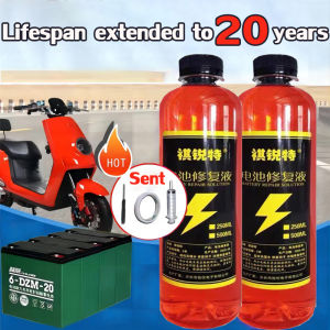 500ML serbuk bateri kereta acid bateri kereta air bateri kereta Car battery water air asid bateri kereta Easily solve problems such as decreased battery life serious battery heat and battery water shortage battery acid water battery repair liquid
