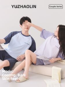 Yuzhaolin | Couples Modal Summer Short Sleeve Shorts Pajamas