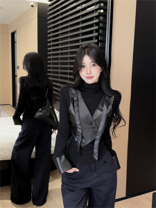 เสื้อเชิ้ตคอสูงครึ่งตัวผู้หญิงสไตล์สตรีทแฟชั่น ทรงสลิมฟิต แขนยาว ผ้าไหม ทรงเข้ารูป ทรงปกติ ระบายอากาศได้ดี