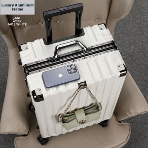Durable Quiet-Wheels Aluminum-Frame Lockable Luggage Large Capacity