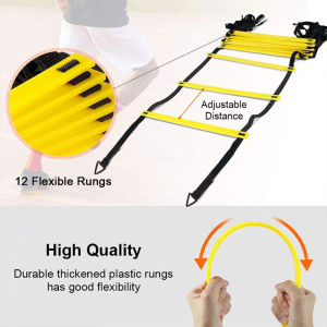 Agility ladder Agility Speed Ladder Stairs Nylon Straps Training Ladders Agile Staircase for men Fitness Soccer Football Equipment teen Flexibility Strap Jumping Stair Ladder Training Energy Ladder Outdoor