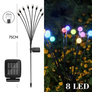Solar Firefly Light Outdoor Solar Butterfly Lighting Waterproof Garden Decoration Landscape Solar Light for Outdoor Gardening