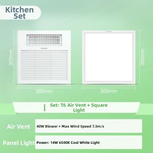 Philips | Bathroom Air Circulation Exhaust Fan 300mm Ceiling-mounted No-drilling