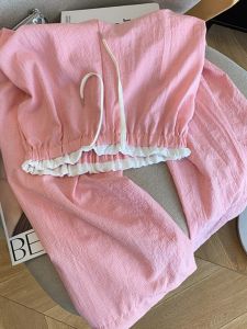 High Waist Wide Leg Pants for Women Soft and Slimming with Pleated Design Fort Sophie Work Clothing K-style Thin Section