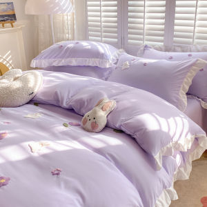 Korean Princess Style Washed Cotton Bedding Set