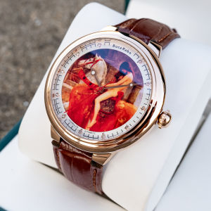 Đồng Hồ Nam OBLVLO 45mm Vỏ Vàng Hồng Dây Da Nâu Máy Cơ Tự Động Mặt Số Họa Tiết Nữ Tính Cổ Điển