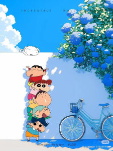 KAYOU | DIY Oil Painting Kit for Adults Crayon Shin Chan Anime Character Art Paint by Numbers Canvas Wall Art Home Decor Gift