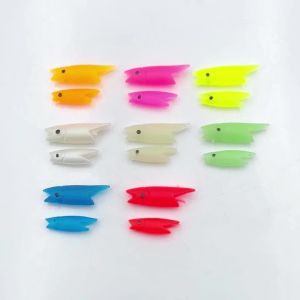 Bimoo 50PCS 0.3g 0.7g Luminous Silicone Fish Head DIY Sabiki Rig Material Sea Fishing Lure Bait For Makerel White Fishing Tackle