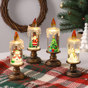 ]New Christmas Decorations Candle Lights Snowflake Lights Christmas Crystal Ball Lights Creative Christmas Gifts