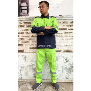 Setelan Kemeja Panjang Kombinasi & Baju Safety Lengan Panjang Katelpak Wearpack