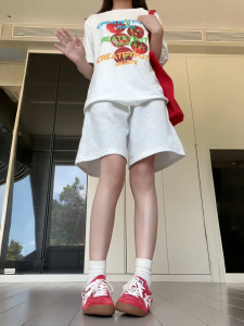 High Waist Cotton Sport Shorts Womens Loose Fit Casual Pants Outerwear Summer White Grey Slimming Effect Comfortable Knitted