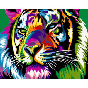 Painting By Numbers Diy Black White Tiger Head Painting By Number Kit Adult Gift Coloring Animal Picture on Canvas Acrylic Paint