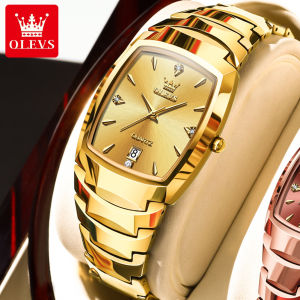 OLEVS 7006 Quartz Business Men Watch Gift Ceramic Watchband Rectangular-dial Wristwatch Calendar