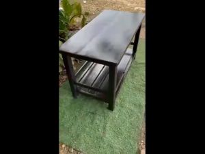 Sukthongแพร่ โต๊ะวางทีวีไม้สัก 50x100 สูง 60 ซม. โต๊ะวางของ โต๊ะกลางไม้สัก โต๊ะกาแฟ โต๊ะทำงาน ชั้นวางทีวี โต๊ะวางเอนกประสงค์ ชั้นวางของ สีโอ๊ค SUKP-631