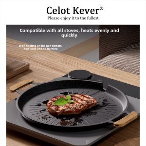 Versatile Camping & Home Grill Pan Compatible with Induction Cooktops