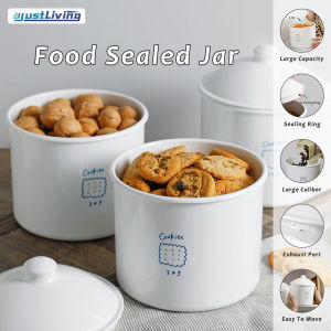 JustLiving 2.8L Milk Powder Container Food Storage Container PET Sealed Cans Food Storage Jar Tea Jar Cookies Jar Storage With Lid and Silicone Airtight Sealing Kitchen Storage Box