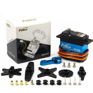 Feetech FT5330M 35KG Digital Servo 7.4V RC Steel Gear Motor 180 Degree 25T Metal Arm for 1/8 1/10 RC Car Model Airplane Robot