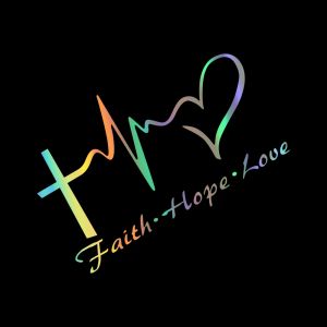Faith Hope Love Car Sticker Heart Jesus Cross Heartbeat Vinyl Decals for Trucks Vans Window Motorcycle Vehicle Creative Decor