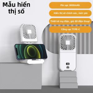 Quạt Cầm Tay Mini Di Động USB Quạt Bàn Sạc Cho Văn Phòng Quạt Tay Cầm Nhỏ Gọn Quạt Tay Cầm USB Sạc Cho Văn Phòng