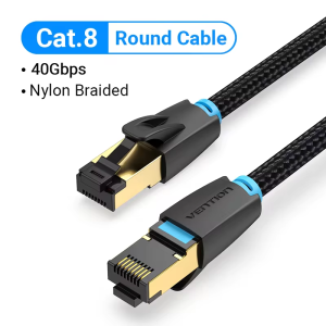 Vention | Vention Cat8 Ethernet Cable SFTP 40Gbps 2000MHz Cat 8 RJ45 Network Lan Patch Cord for Router Modem Internet RJ 45 Ethernet Cable