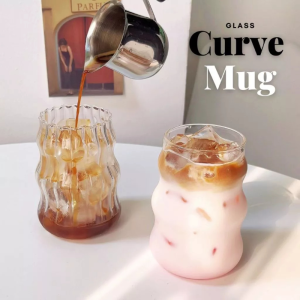 Borosilicate Coffee Glass Transparent Mug with Straw Aesthetic Nordic Water Glass Cup Mugs