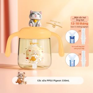 Pigeon | Cốc Ống Hút Chống Rò Rỉ Cho Trẻ Từ 1 Tuổi+