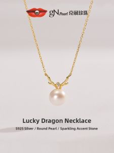 Lucky Dragon Necklace with Pearl 8-9mm