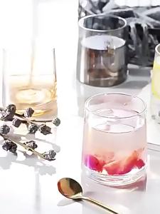 High Aesthetic Glass Cup Set for Home Juice Whiskey Tumbler Hotel Motel Bulk Wholesale Multi Purpose Drinking Water Tumblers