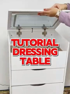 ActiveOne Dressing Table Set With LED Light Makeup Table Mirror Drawer Cabinet Storage Stool Vanity Table Cosmetic Table - Fulfilled by ACTIVEONE