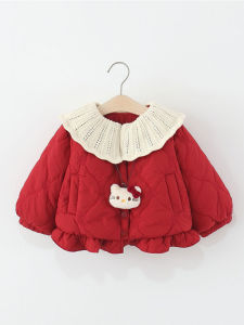 Cute Warm Cat Print Cotton Coat