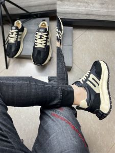 Mens Fashionable Slip-On Shoes Anti-Slip Soft Bottom Heightening Dad Shoes Korean Style round Toe Sporty Casual Rubber Sole