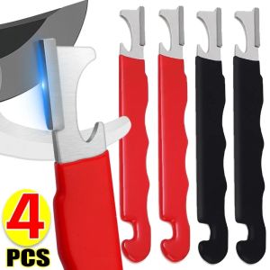 4Pcs Knife Sharpener Alloy Steel Scissors Manual Quick Grinding Sharpeners Outdoor Portable Garden Scraper Household Tool