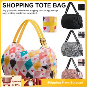 Durable Reusable Grocery Bags Foldable Shopping Bags Large Capacity Tote Bag Travel Bag Handbags