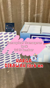 HANSAPLAST TRANSPARAN 10s / plaster luka transparant tembus pandang dan tahan air 10 sheet